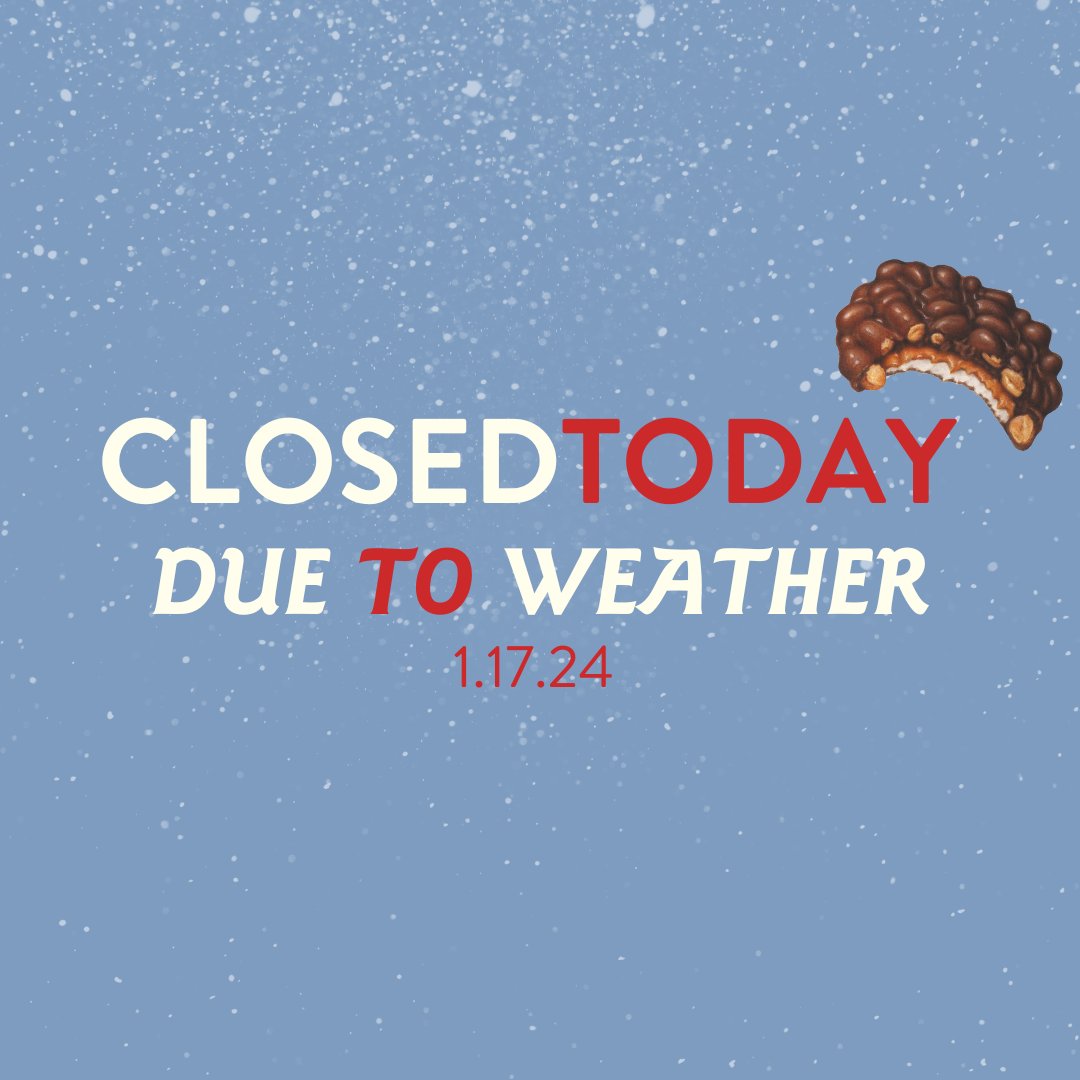 Hey y'all - Goo Goo Chocolate Co. will be closed today (1/17) for the safety of our staff. We're hoping to open our doors tomorrow! Check back here for updates and stay warm. ❄️