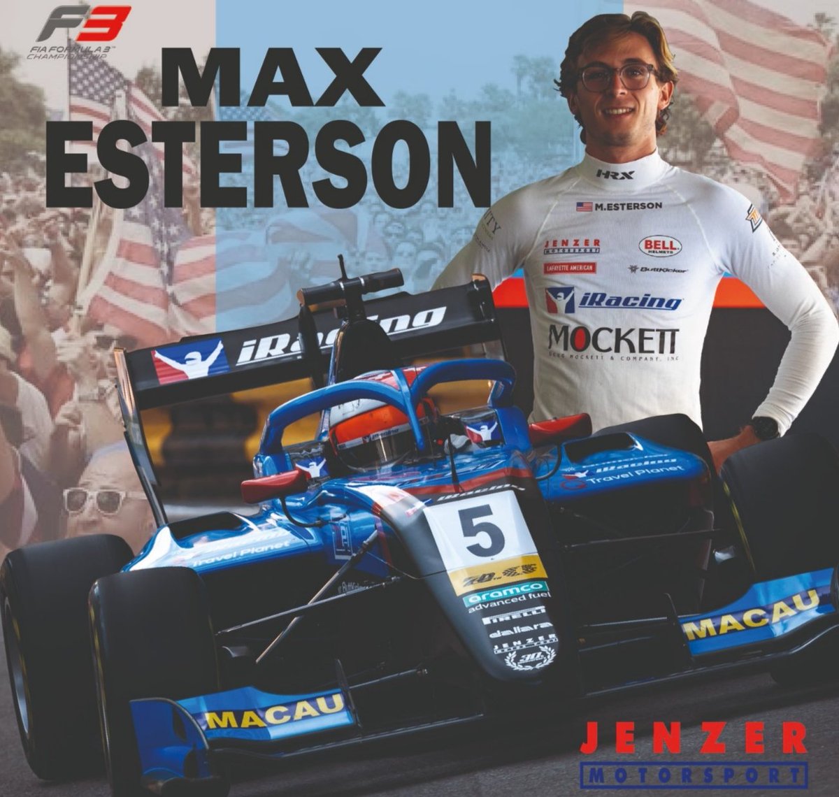 JenzerF3_F4's tweet photo. 📢🚨Announcement🚨📢

🇺🇸Max Esterson 🤝 Jenzer Motorsport 🇨🇭

We are very happy to confirm Max Esterson joins ✍️ Jenzer Motorsport team for the @fiaf3 2024 season!🎉🥳

Let's go @maxesterson!🏎️💨

#DriverAnnouncement #Formula3 #Fiaformula3 #Motorsport #LineUp https://t.co/m4mJVv1L7O