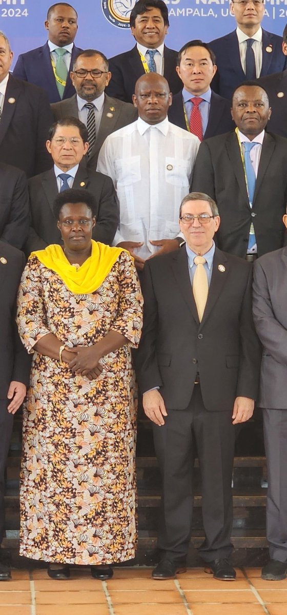 The Vice President of Uganda, Yessica Alupo, inaugurated this morning the meeting of Foreign Ministers of the #NAMSummitUg2024. In his inaugural speech, he reaffirmed Uganda's commitment to the causes of member countries in the face of the common challenges they face. #MNOAL