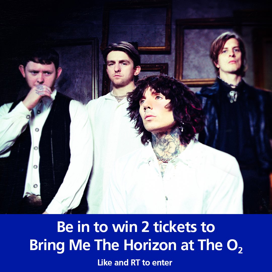 WIN 🙌 Count your blessings because @bmthofficial are taking @TheO2 this 20 January and we’ve got your chance to be there. Just like and RT to be in to win 2 tickets. Get in quick...