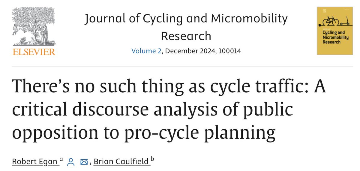 📢 New research just published.  The work was a collaboration between <a href="/connect_ie/">CONNECT Centre</a>, <a href="/Smart_D_L/">Smart Dún Laoghaire</a>  &amp; <a href="/dlrcc/">Dún Laoghaire-Rathdown County Council</a>. The research examines public opposition to a major redistributive active travel scheme in DLR. @scienceirel 

doi.org/10.1016/j.jcmr…