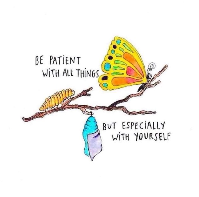 career_re's tweet photo. #AcademicTwitter Be patient, especially with yourself!😃#phdvoice #AcademicChatter https://t.co/P11nUbYjqf