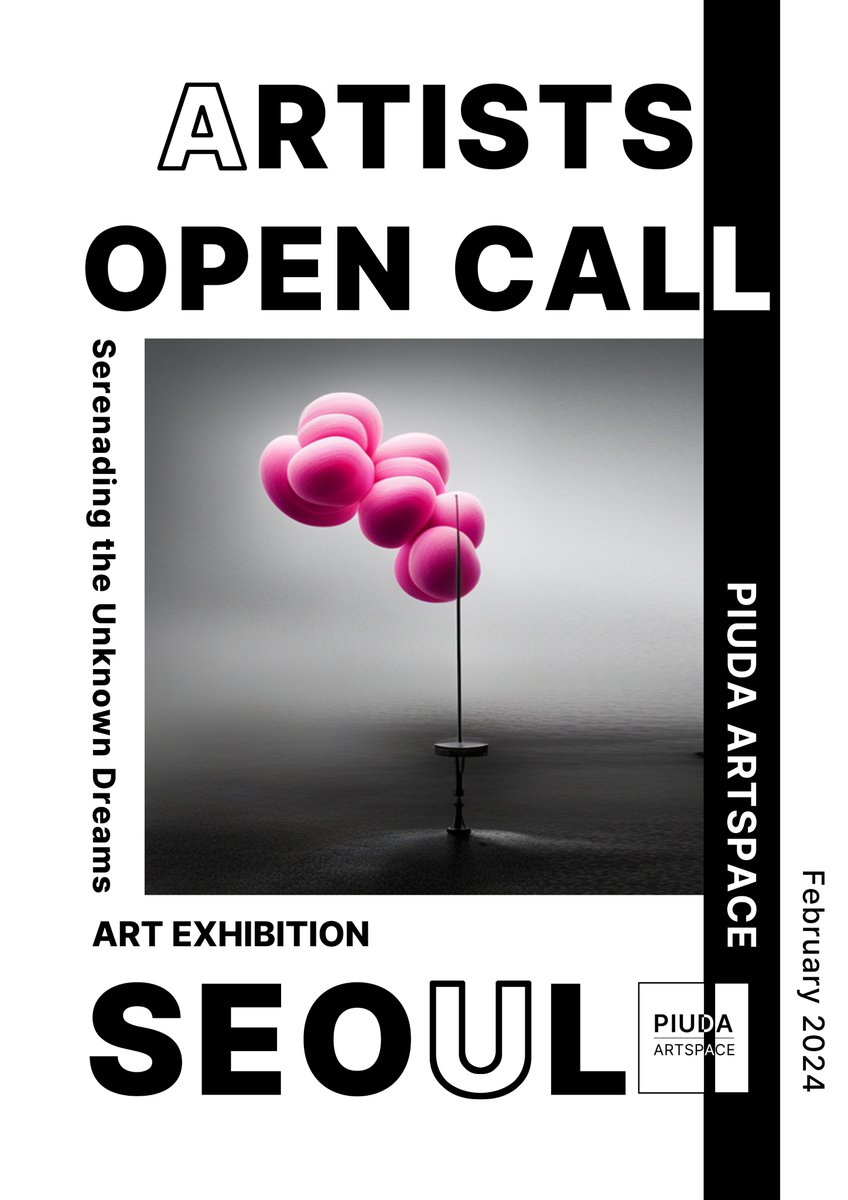 ⬛ Artists OPEN CALL ⬛ SEOUL Art Exhibition ◾13 pieces will be exhibited in Seoul. ◾Share your artwork in the thread. Rules: Follow @piuda_artspace and me so we can DM you| Tag 3 friends | RT