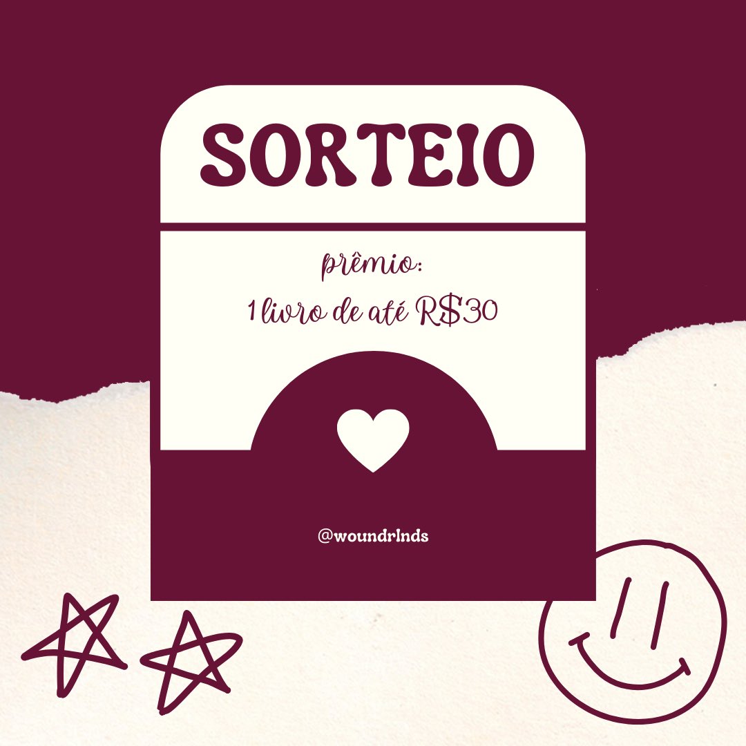 SORTEIO 🤍

prêmio: 1 livro de até R$30

✉️ regras:
01. me seguir
02. dar rt nesse tweet (sem citar)
03. dar rt no tweet citado
04. comentar o livro escolhido

resultado: 20/02