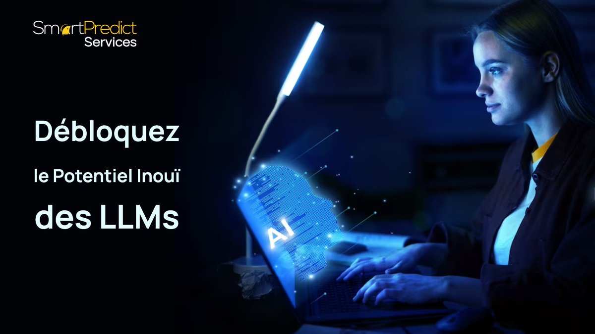 SmartPredict's tweet image. @SmartPredict vous aide à libérer le potentiel inouï des LLMs. Nos experts conçoivent des outils d&apos;IA qui facilitent le quotidien et vous permettent de vous concentrer sur votre cœur de métier.

📧contact@smartpredictservices.com
🌐smartpredictservices.com

#smartpredict #LLMs #IA