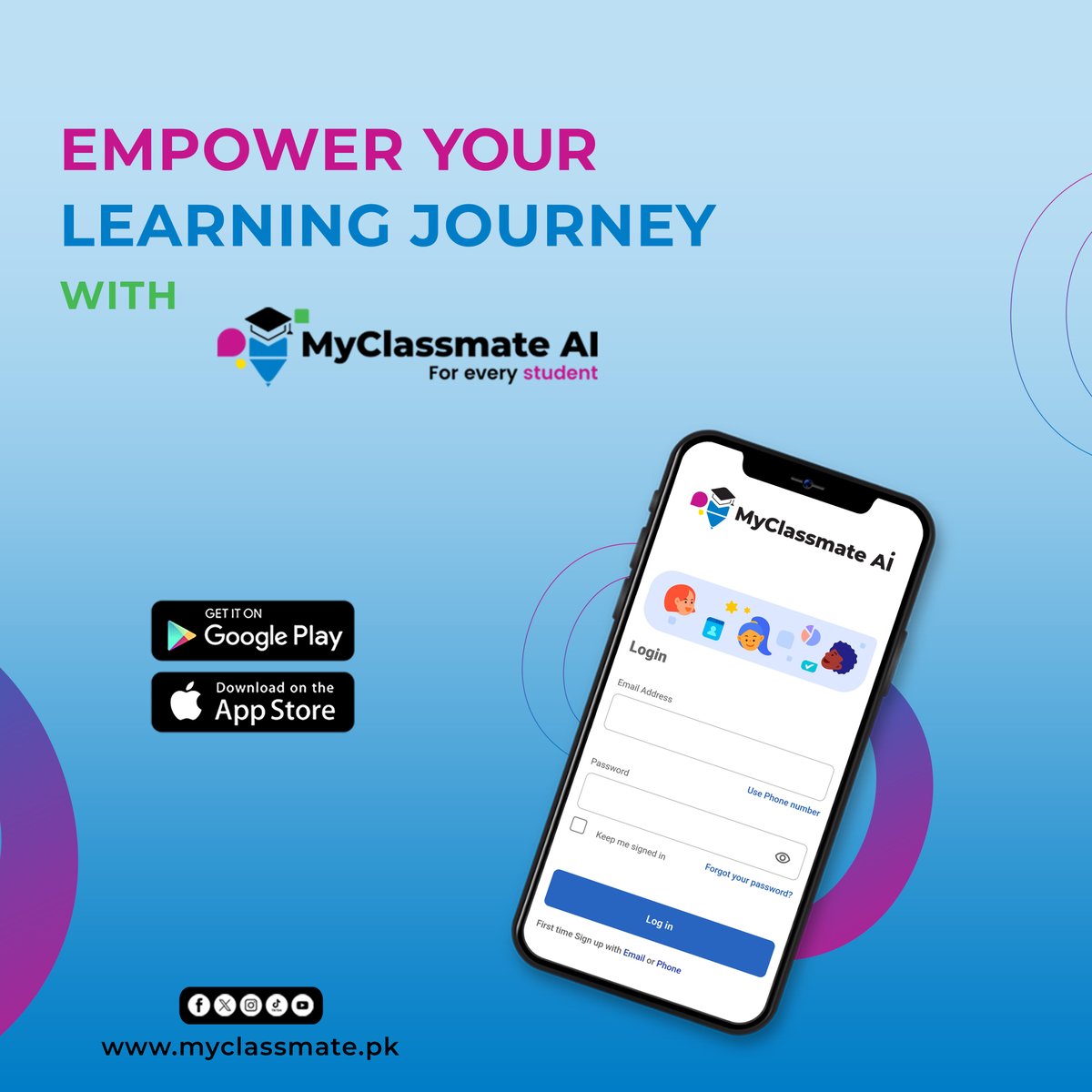 Supercharge your learning with MyClassmate AI!
Personalized lessons, flexible schedules, and a vibrant learner community await. Join the future of education! 

#MyClassmateAI #EmpowerLearning #EducationalInnovation #SmartGeneration #DigitalLearningCompanion #EmpowerYourJourney