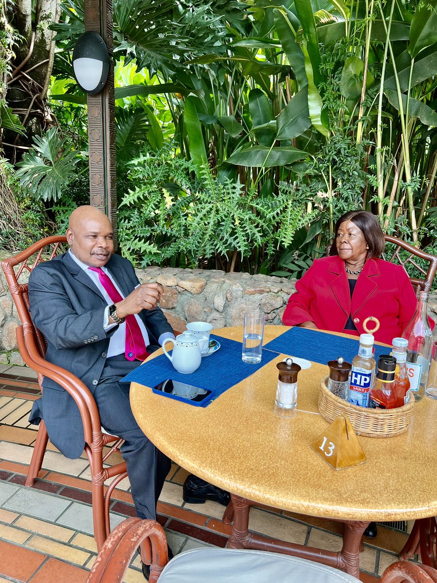 TODAY I had the pleasure of lunching with — and soaking in wisdom from — the Hon Nyiva Mwendwa.  Educated @Cornell, the Ivy League school in New York, Mrs Mwendwa was Kenya’s first female cabinet minister.  A role model for the ages.  Respect 🫡 !