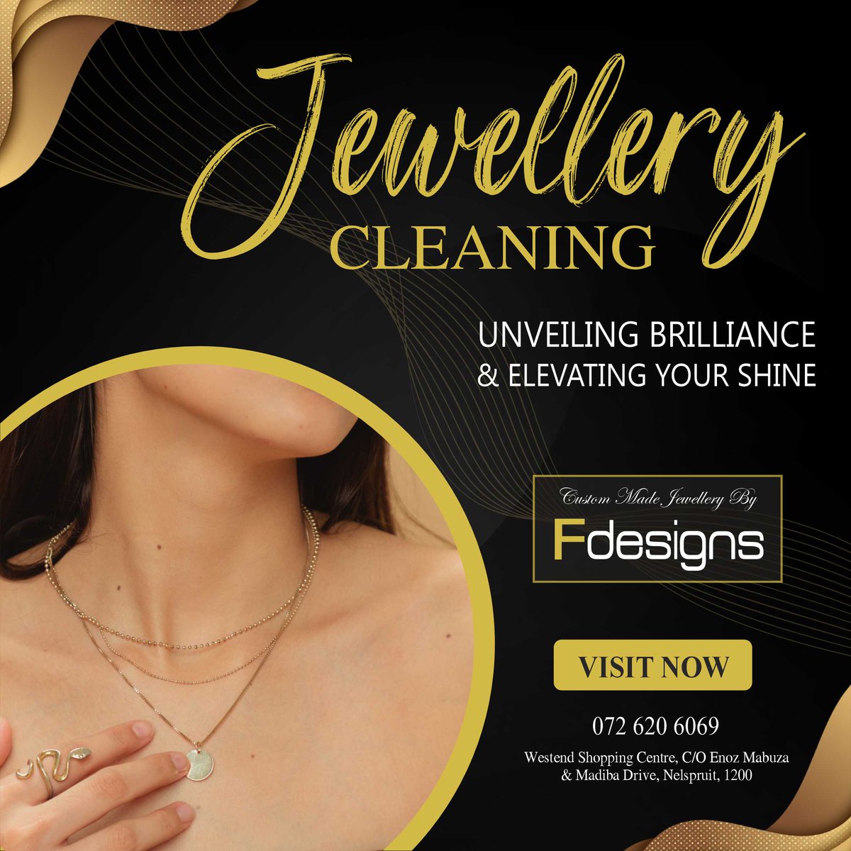 FDesigns6's tweet photo. Say goodbye to dull jewellery! Our expert cleaning service ensures your gems sparkle brilliantly. Fast, affordable, and tailored for all styles.

Rekindle the sparkle—contact Fdesigns today!

📞 Call: 072 620 6069

 #SparkleWithFdesigns #JewelryCleaning #RadiantGems https://t.co/UIzLwB3iOm
