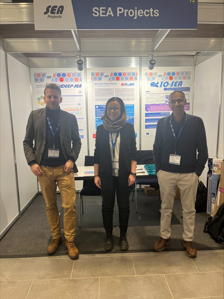👀 Hello from #HiPEAC24!
 We are on-site to promote the IO-SEA project.
📆 Today, 2:00 – 2:20 PM: Introduction of the IO-SEA project by Sai Narasimhamurthy at the CONCERTO workshop.
If you can't join the workshop, pop to the booth of the <a href="/iosea_eu/">IO-SEA</a>, #DEEPsea &amp; @Redsea_EU projects.