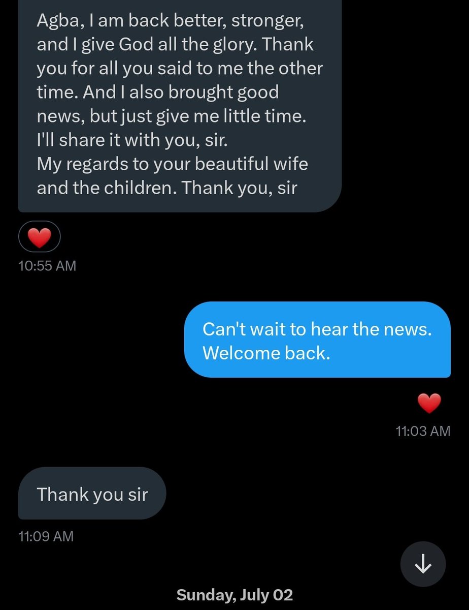 This is a DM story of @OgeDichiVic and I. Please read through. She lost her first pregnancy & was down for months. I, @talk2veee, @alpha_iphy and @Nwunyeegombute3 Kept encouraging & praying for her. We're happy to announce that her baby arrived today. Let God be praised 🙏.