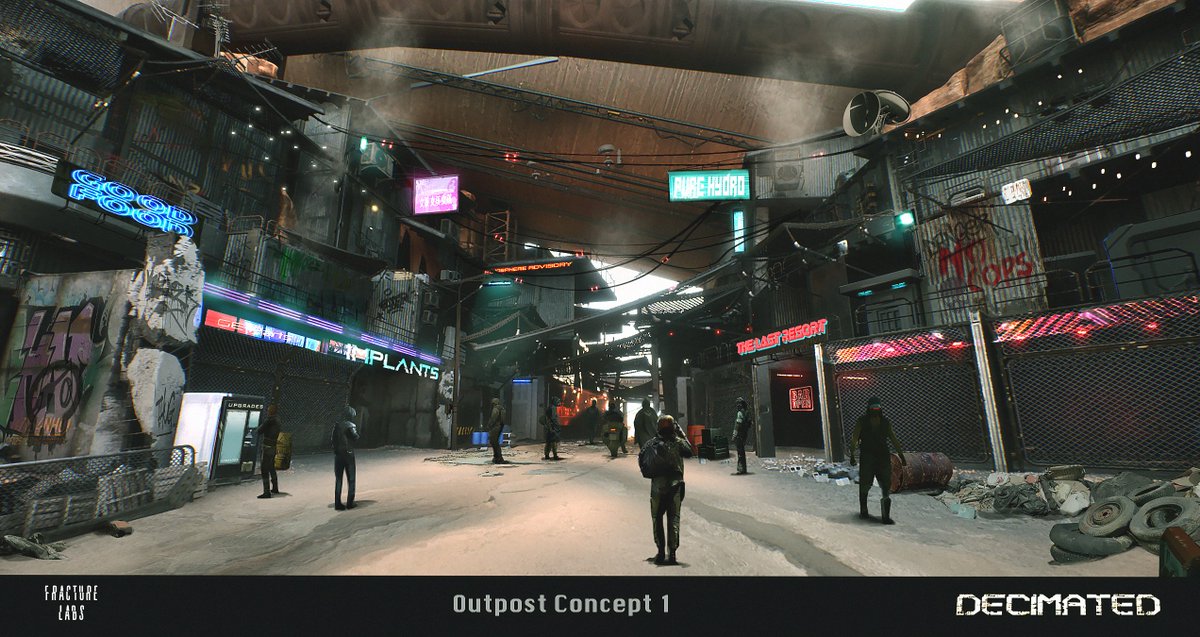 decimated_game's tweet photo. Check out some of the original concepts for the trader outpost - now playable in the closed alpha! How close did we get it?
Night version coming soon!
#decimated $DIO #unrealengine https://t.co/FSjQV1fDa8