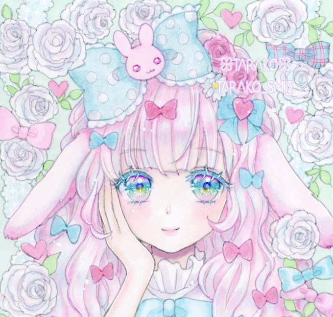 #我ながら天才なお顔4選#アナログイラストお顔描くの好きです 