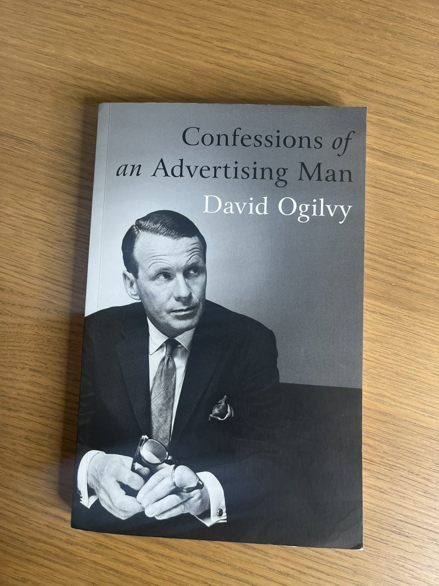 The book I’ll be reading this week. 

I’ve never read any of Ogilvy’s work before but many people speak highly of him. 

Drop a comment if you’ve read this one 👇
