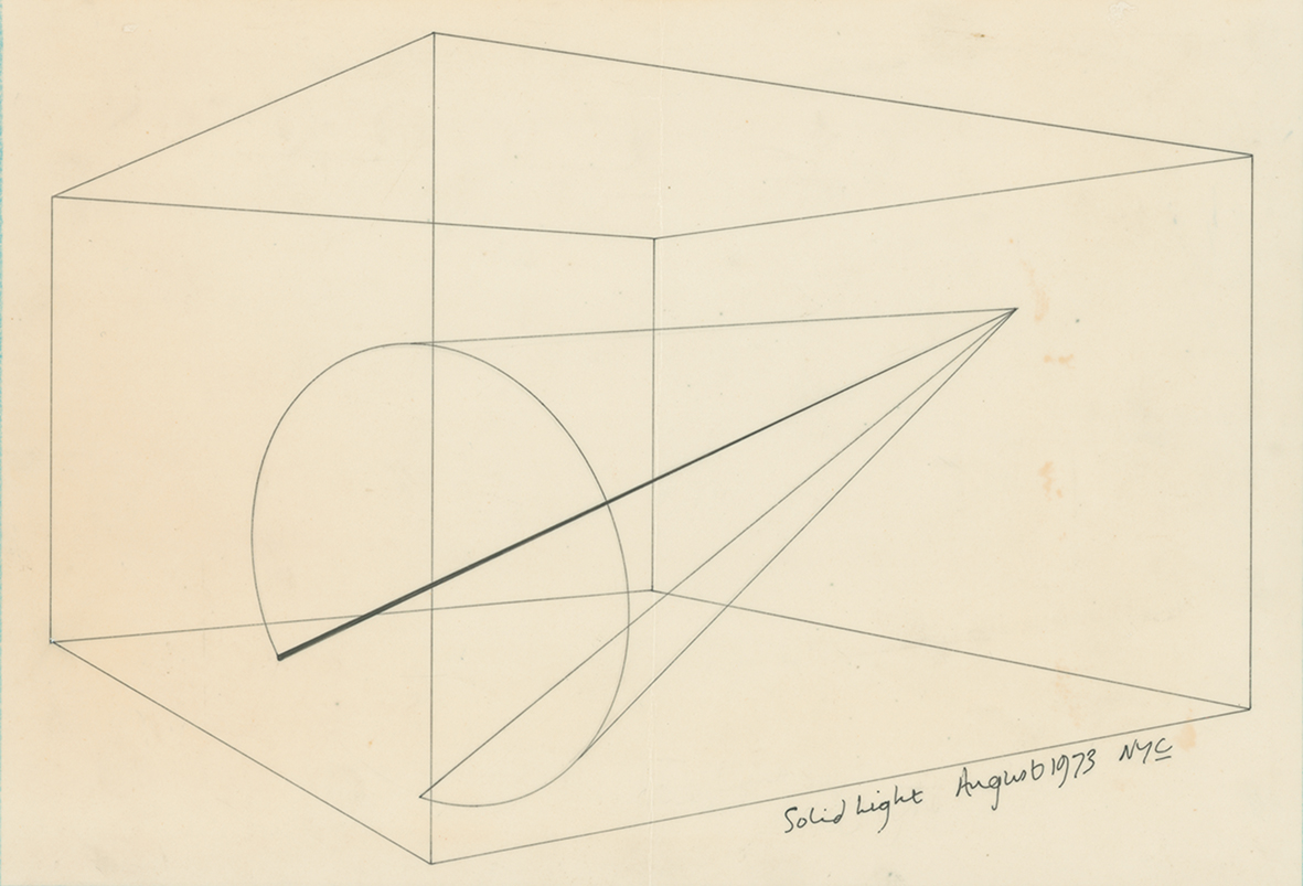MrPrudence's tweet photo. Anthony McCall's landmark light projection "Line Describing a Cone"  is legendary but I had never seen the sketch Solid Light, made in 1973, before.
→
This and other works on paper/notebooks at the @SpruthMagers 
→
https://t.co/E3Gs0HhWf2 https://t.co/Sh8AdgjIeg