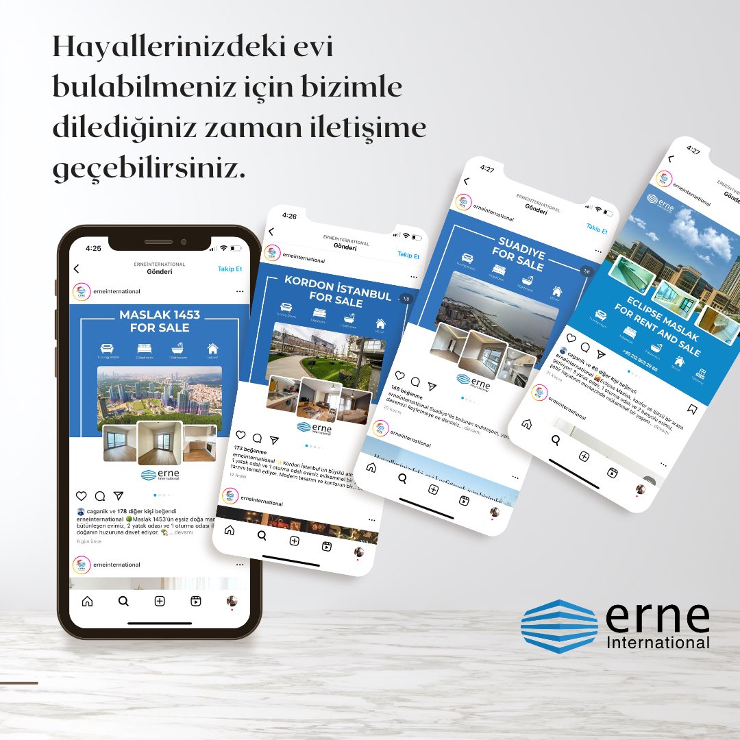 Hayalinizdeki evin anahtarları artık bir telefon uzağınızda! ☎️ #ErneInternational #Hayal #Gayrimenkul