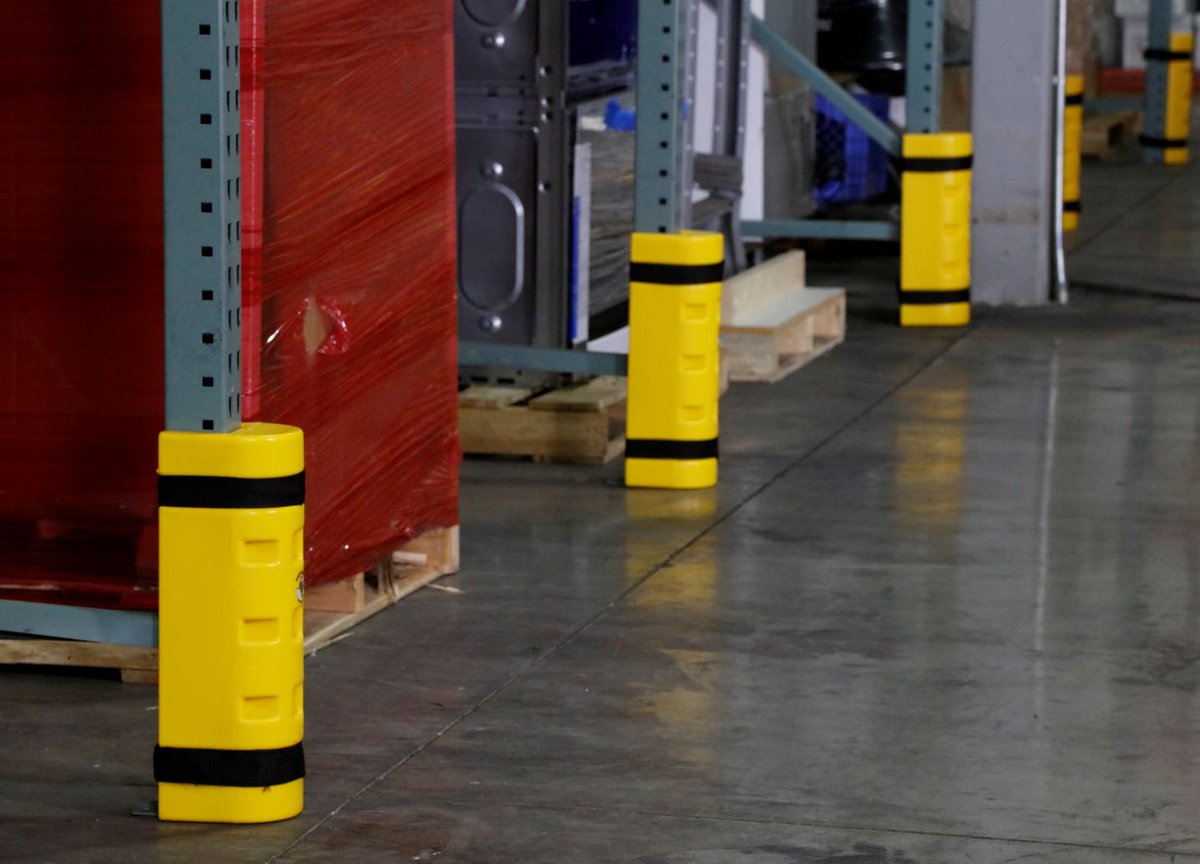 SentryProtect's tweet image. Performance tested. What does that mean? Rack Sentry rack protectors were tested to a limit of 3 mph using a 5,000 lb. capacity forklift with no visible damage to the rack upright, forklift, or product. Rack Sentry reduces the force of impact by more than 50%. #RackProtection