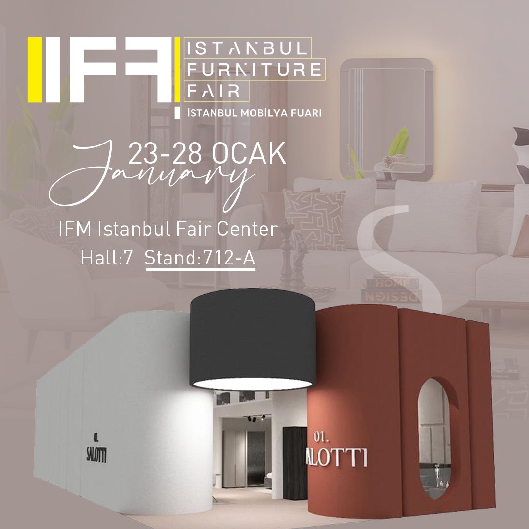 Let’s meet in our booth at IFF!✋🏻

📍 IFM İstanbul Fuar Merkezi / Hall: 07 / Stand: 712-A
_____
•
#01salotti #istanbulfurniturefair #iff #istanbulmobilyafuarı #iff2024