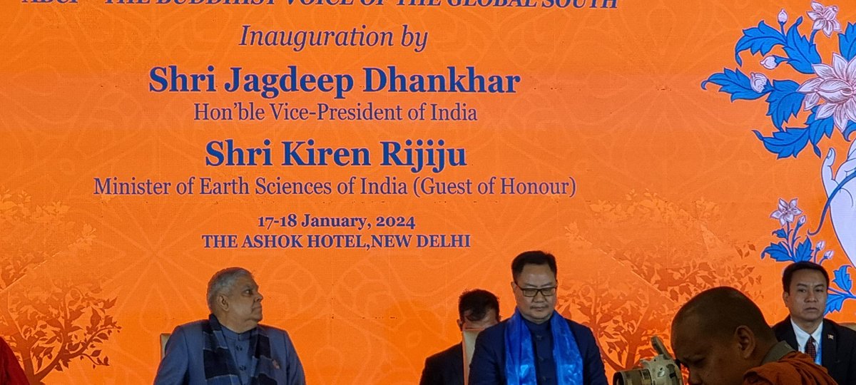 aniltrigunayat's tweet image. Message of #LordBuddha of peace and Middle path so very relevant today. Pleasure to have attended the 12th Asian Buddhist Peace Conference #ABCP inaugurated by Hon'ble @VPIndia  &amp;amp;Minister @KirenRijiju .PM @narendramodi said #India gave Buddha not Yuddha to the world @MEAIndia