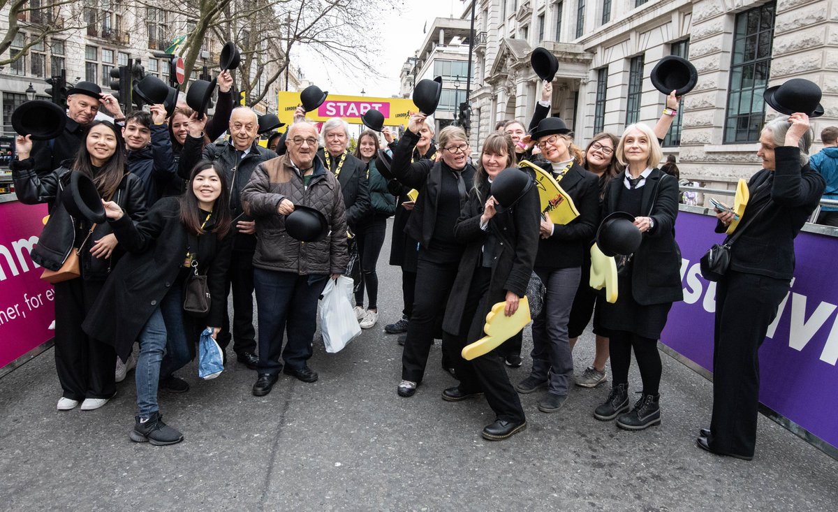 LLHalf's tweet photo. We guarantee this will be the most unique #RaceStart you'll ever have. Honouring the birthplace of the #BowlerHat, look out for our troop of bowler hatted volunteers waving you off in true #London style over the start line 🏁
#LLHM2024 #BringHistoryToLife https://t.co/DoY572iJmq