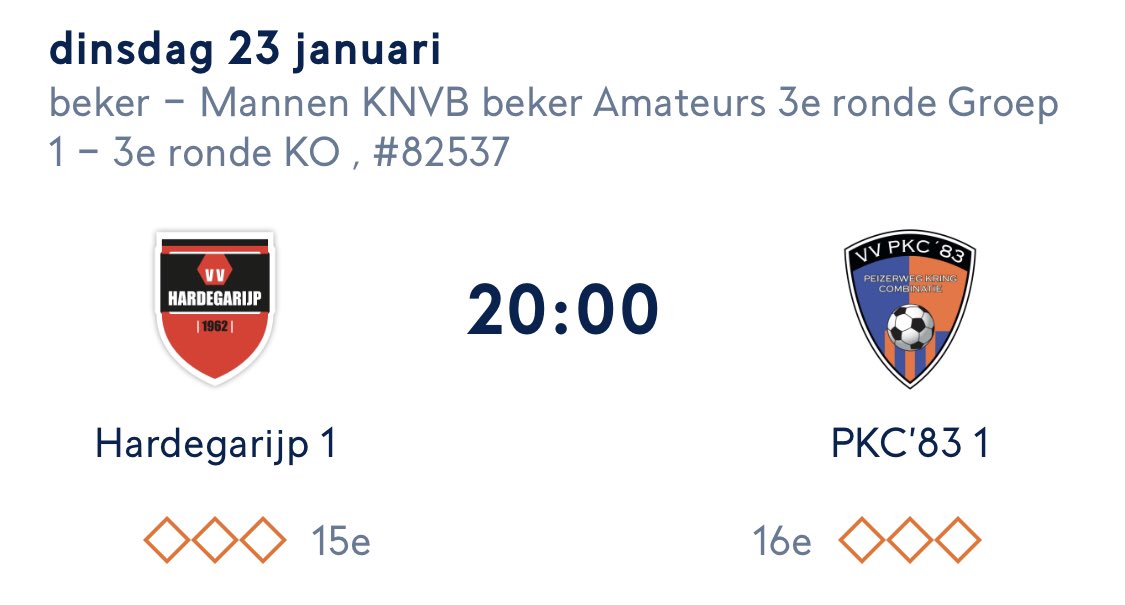 Volgende week herkansing tegen <a href="/vvpkc83/">vv pkc'83</a>