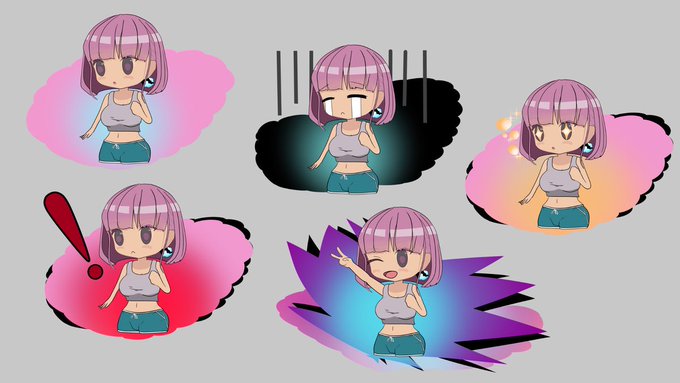 デフォルメキャラ描いたこれで賑やかしていきます#イラスト #indiedev #visualnovel 