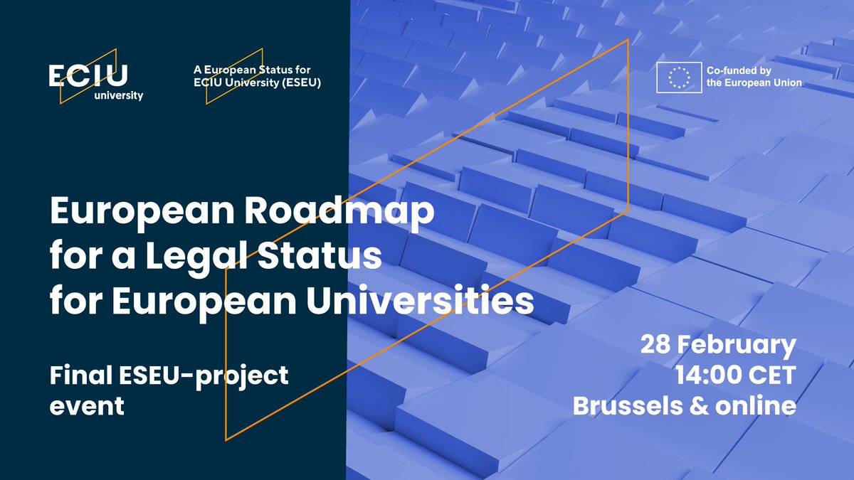 📣Registration is open! We invite you to an event to reflect on a European Roadmap for a legal status for European Universities. The event will take place on the 28th of February in Brussels, and will be streamed online. Join here ↘ eciu.eu/news/save-the-… #CofundedbyEU