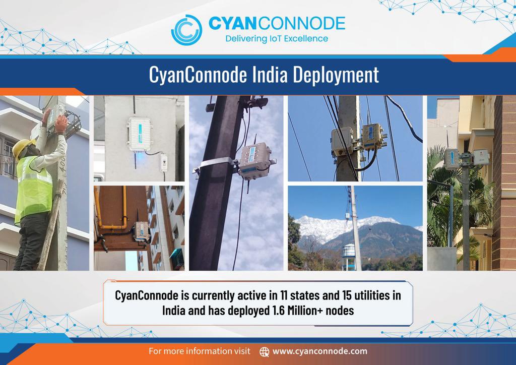 CyanConnode_Ind's tweet image. Day 2 at #Distribuelec! We’ve had great interactions with MoP officials, utilities, AMISPs &amp;amp; enthusiasts. Visit us at booth H3B11 to learn about our deployment of 1.6m nodes across 11 states. Explore our #smartmetering solutions &amp;amp; join the energy revolution!

@CyanConnode