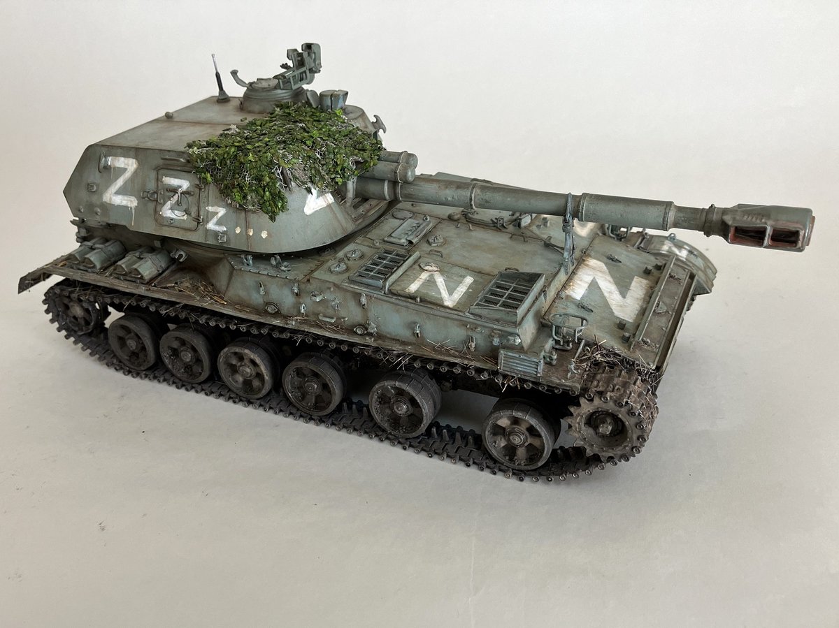 nekomanmaok's tweet photo. 2S3くん画像 その4
#戦車模型 #scalemodels #模型戦車道 #2S3 #TRUMPETERMODELS https://t.co/ve8bhGUDS2