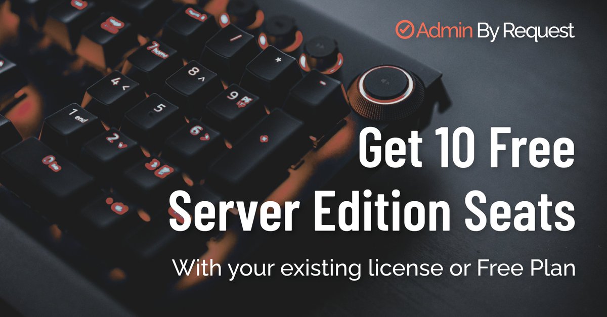 AdminByRequest's tweet image. All @AdminByRequest users now have access to 10 free Server Edition seats. Head to the Download page in your Admin Portal, or get your Free Plan at the link below 👇🏾

adminbyrequest.com/en/freeplandow…

#serversecurity #remoteaccess #cybersecurity #privilegedaccessmanagement #adminbyrequest