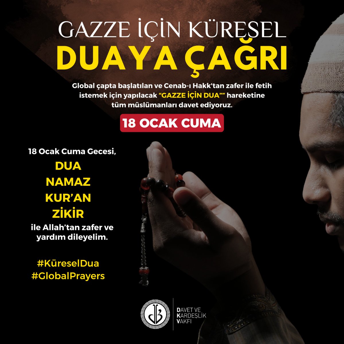 ruha_der's tweet photo. GAZZE iÇİN KÜRESEL DUAYA ÇAĞRI
Global çapta başlatılan ve Cenabı Hakk'tan zafer ile fetih istemek için yapılacak “GAZZE İÇİN DUA” hareketine tüm müslümanları davet ediyoruz.
18 Ocak PERŞEMBEYİ CUMAYA bağlayan gece;DUA,NAMAZ,KUR’AN ve ZİKİR ile Allah’tan zafer ve yardım dileyelim https://t.co/9EEoTpPUqN