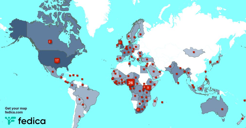 I have 4 new followers from Chad 🇹🇩, and more last week. See fedica.com/!ZoFem