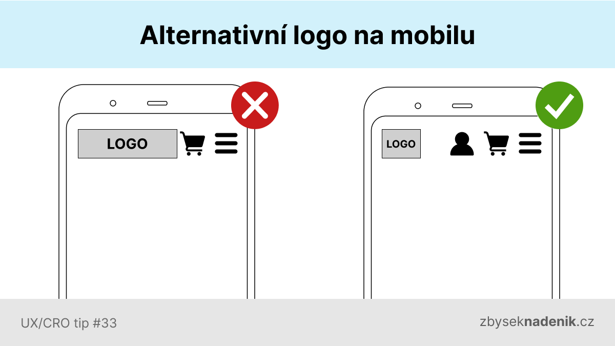 zbysek's tweet photo. Pokud máte na mobilu příliš široké logo, můžete použít jeho alternativní verzi. 

Ale pozor, není to jen UX rozhodnutí, jak říká marketingový stratég @krutis: “Vaše logo je základ vaší identity. Jeho design by měl podporovat okamžitou rozpoznatelnost”.

#UX / CRO tip https://t.co/tk1NeOEjip