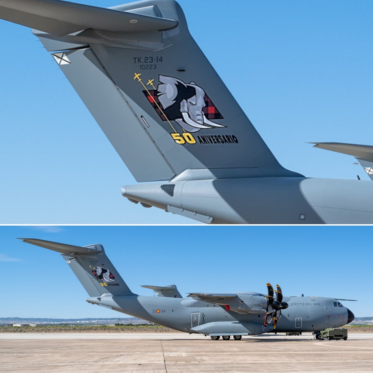 LebanonJets's tweet photo. Military: Fuerza Aerea Española (Spanish Air Force) A400 TK.23-14 hex #3532CE Serial #128 from #Zaragoza #Spain to #Beirut #Lebanon & back https://t.co/hvtW0IIE6u