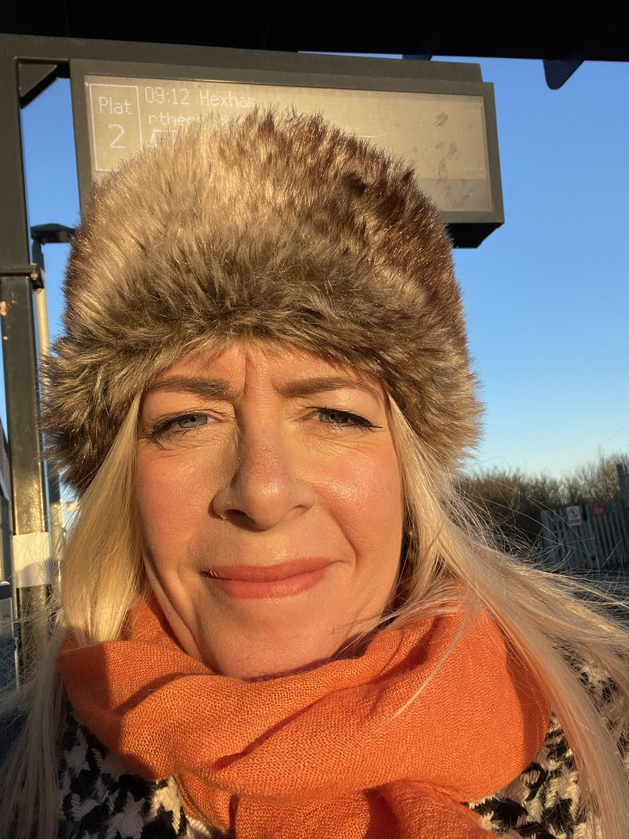 cobb_gail's tweet photo. Cold on the station this morning. Heading to Newcastle to meet public members to talk about all things Secure Data Environment https://t.co/Ts1qVUEL8Y