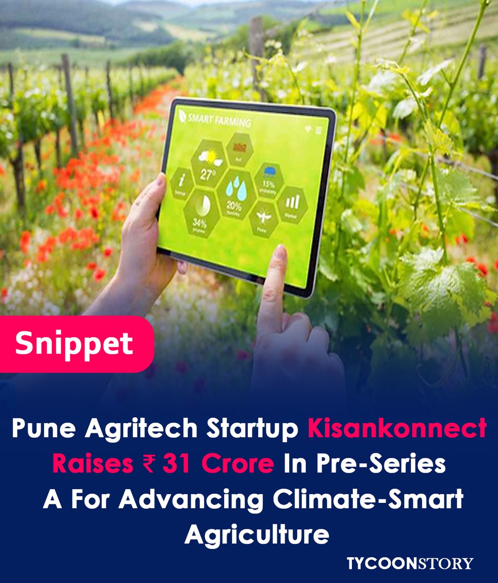 Kisankonnect, An Agritech Startup, Raises Rs. 31 Cr. In Pre-series A Funding

#Kisankonnect #AgritechStartup #Funding #PreSeriesA #AgriInnovation #StartupFunding #Investment #FarmTech #Agriculture #Technology  #AgriInvestment #AgritechGrowth 

tycoonstory.com