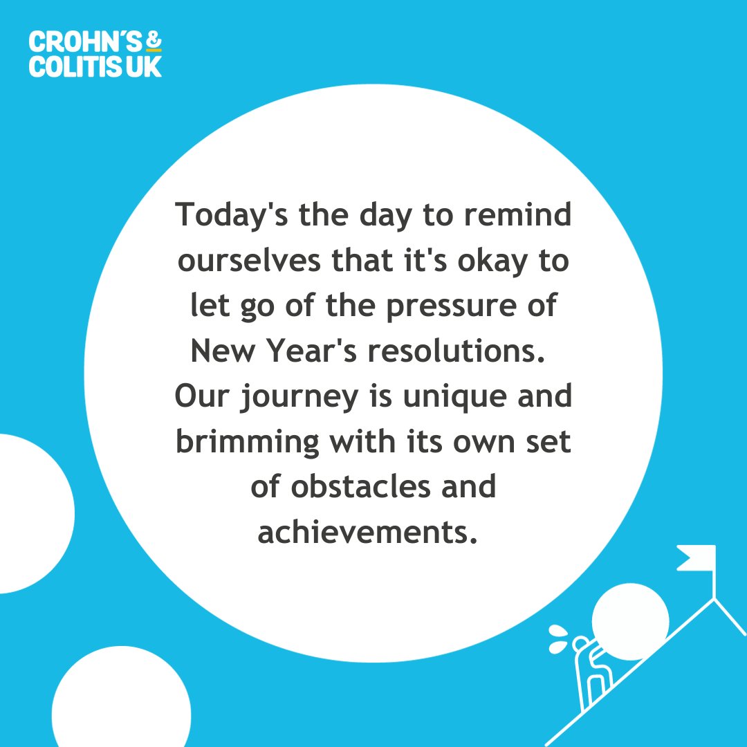 Happy #DitchYourResolutionDay to our fantastic community! ✨🎉 Let today be a reminder that your efforts and progress, no matter how small they may seem, are worth celebrating. Your health and happiness are the ultimate goals. #Crohns #Colitis #IBD