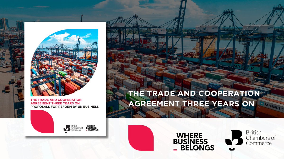 britishchambers's tweet photo. Post-Brexit trade with the EU is not static. Changes to rules and regulations by one side will inevitably impact the other. We must continue to talk about new laws and find ways to co-operate, where it makes sense. 

More info in our Brexit report👇
https://t.co/jEoC20C2Wm

#TCA https://t.co/3585pCxfcG