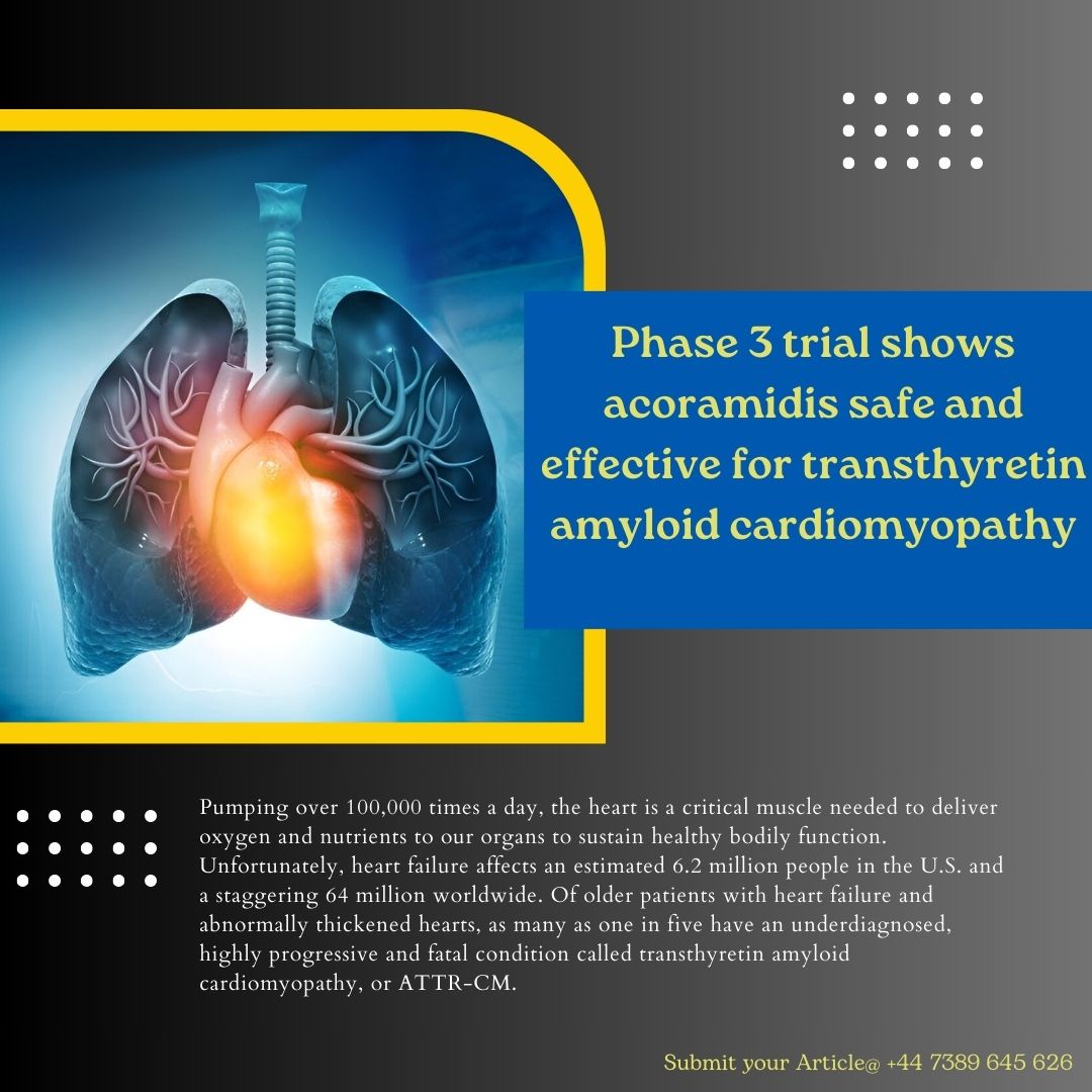 📣 Great news! 🎉 Phase 3 trial data indicates that acoramidis is a safe and effective treatment for transthyretin amyloid cardiomyopathy. 🙌 This breakthrough could potentially revolutionize patient care. 

#MedicalAdvances #HeartHealth #AcoramidisSuccess
#macron20h