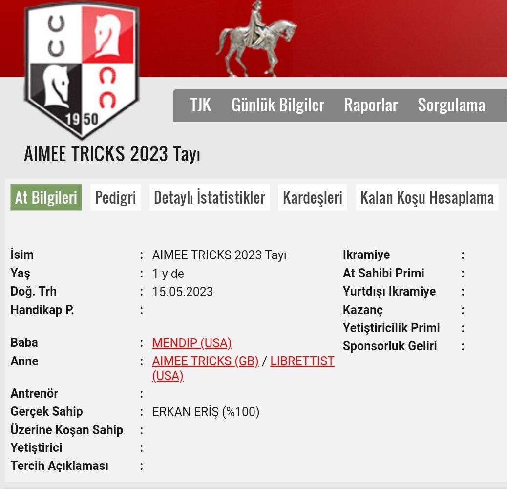 2023 Mendip &Aimee Tricks erkek tayım satılıktır. Fiat 500 bin tl dir.