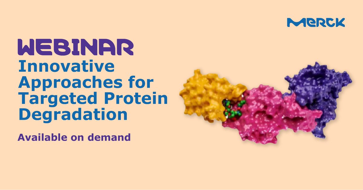 AssuntaRomano14's tweet photo. Missed it? Watch now on-demand our  webinar on "Innovative Approaches for Targeted Protein Degradation" #TPD #Duolink #PROTAC #TeamMerck https://t.co/pDmGFeG4zb https://t.co/8XYayiAcbd