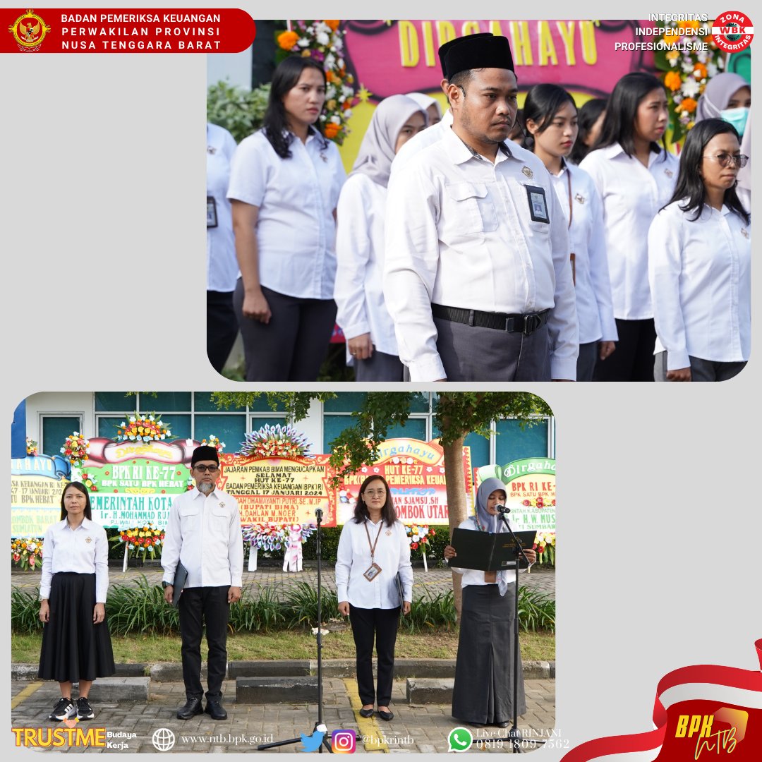 bpkrintb's tweet photo. Dirgahayu BPK RI ke-77
BPK SATU, BPK HEBAT !!!

Selengkapnya : https://t.co/4KkVF6lK2X

#bpkri #bpkrintb #trustme #dirgahayubpk #bpksatubpkhebat https://t.co/MdEitP4aqk