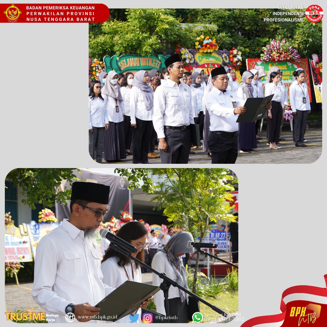 bpkrintb's tweet photo. Dirgahayu BPK RI ke-77
BPK SATU, BPK HEBAT !!!

Selengkapnya : https://t.co/4KkVF6lK2X

#bpkri #bpkrintb #trustme #dirgahayubpk #bpksatubpkhebat https://t.co/MdEitP4aqk