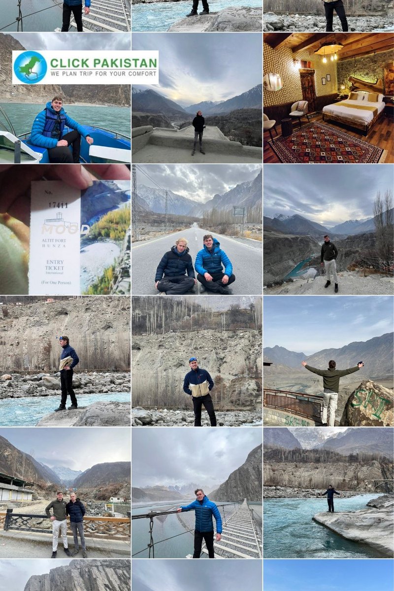 pakistan_click's tweet photo. 5 Days to Hunza Valley Tour Concluded Successfully.👍🥰💝
.
Mr Thomass and Happer were excited to explore the Valley and have memorable time.✨😇 https://t.co/e77zDyvWQJ