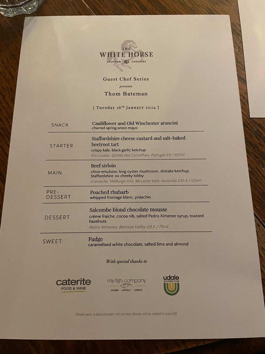 OllyFord's tweet photo. Finally managed to get over to one of the guest chef nights at the wonderful @TheWhiteHorsePu last night! 

Stunning food from @BatemanThom &amp; @GaryUsher_ 

Thanks for the incredible hospitality as always @Jo_Jo_Will &amp; @mattshaw78 ❤️ https://t.co/CIeSyS2sw9