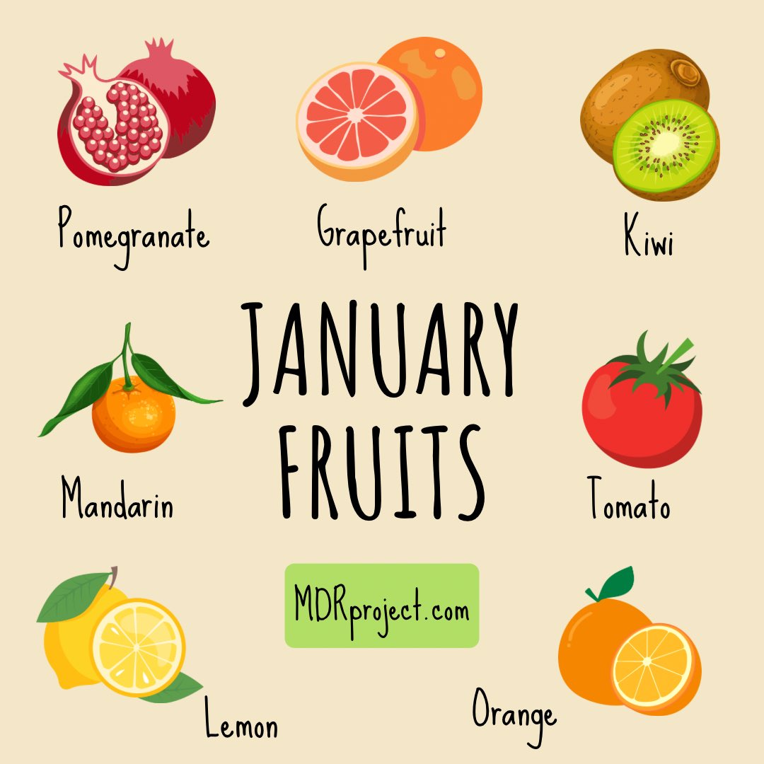 mdr_project's tweet photo. January is rich of colorful gems! These are the typical fruits of the month. 
Follow us to discover the nutritional properties of each of these delicious fruits!
#mediterraneandiet #mccfood #mcceducation #mccscience #mdrproject https://t.co/i3e9blNb6w