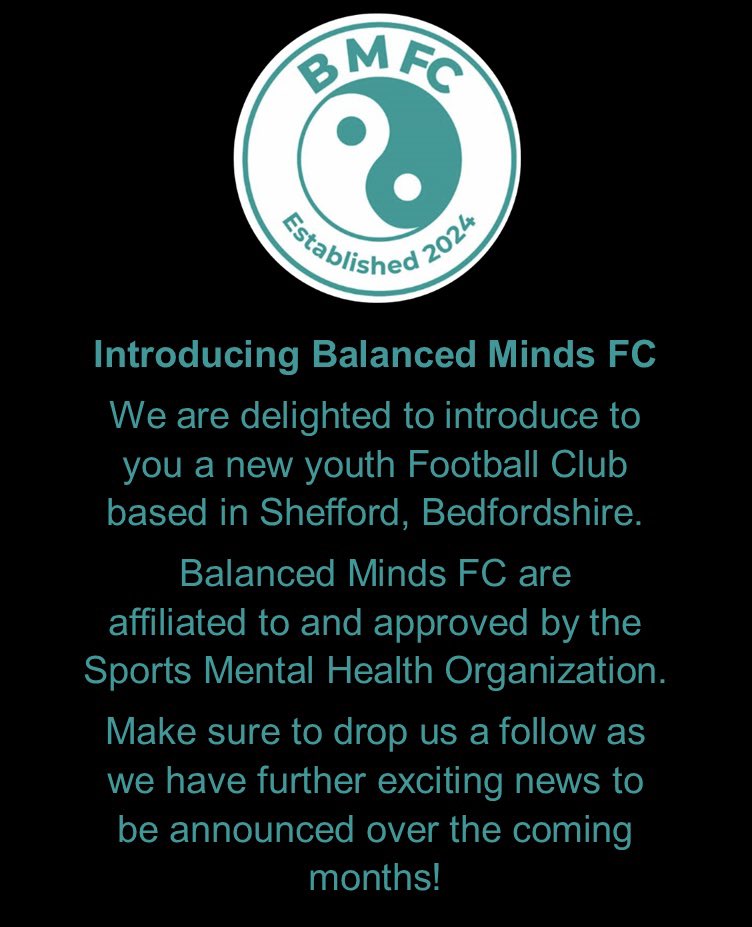 🚨New Youth Football Club Alert🚨

Make sure to drop us a follow to ensure that you stay up to date with all our latest posts!

We have some exciting news coming throughout the coming months!

#BMFC #youthfootball #footballclub #sportsmentalhealth #shefford #bedfordshire