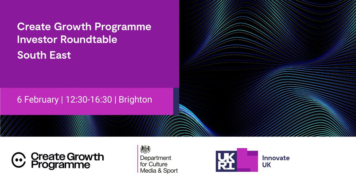 Join the investor and digital tech community for the next Investor Roundtable discussion exploring challenges and investment opportunities in the #creative industries specific to the South East region tinyurl.com/58s3abfv #investment #innovation #growth