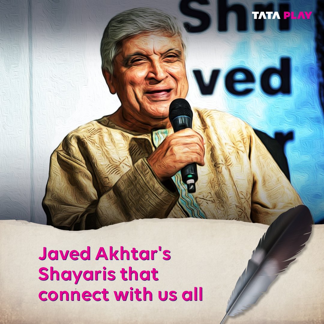 TataPlayin's tweet photo. May each year be a stanza of joy, a verse of wisdom, and a chorus of love. 💕
Happy Birthday to the legendary #JavedAkhtar 🎂
#Wishbox
#JavedAkhtarPoetry #Shayari #Poetry https://t.co/ptgiWTB61q