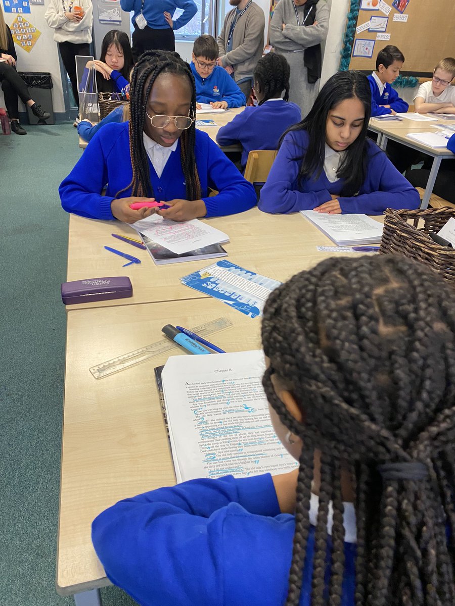 Fantastic professional development in year 6 this morning. Thank you Miss Bamiro for modelling a reading session for all of our KS2 teachers. Wonderful to see click reading, echo reading and close reading to support fluency ✨💫⭐️