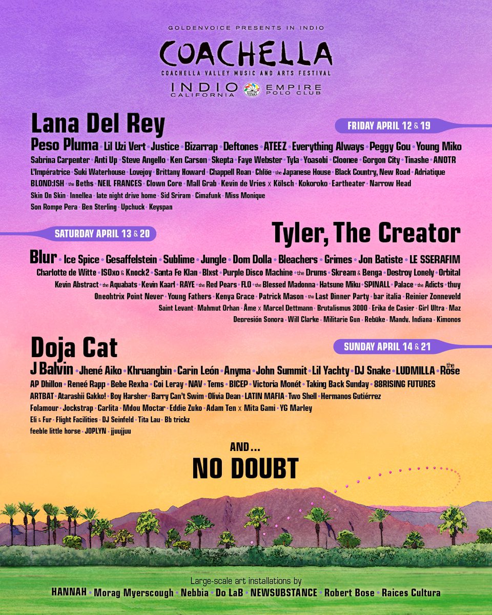 See you in the desert 😎🌵🎡 @coachella 2024 let’s do this!